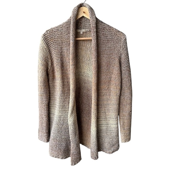 Joan Vass Cardigan Sweater Wool Mohair Metallic Knit Bohemian Preppy Business XL - Picture 1 of 8